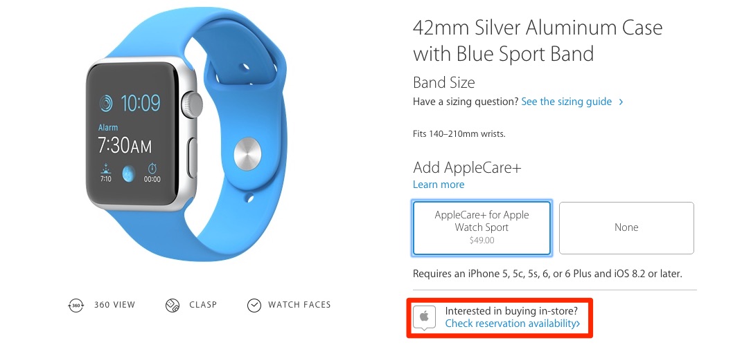 Apple Watch Now Available in Apple Retail Stores for Personal Pickup