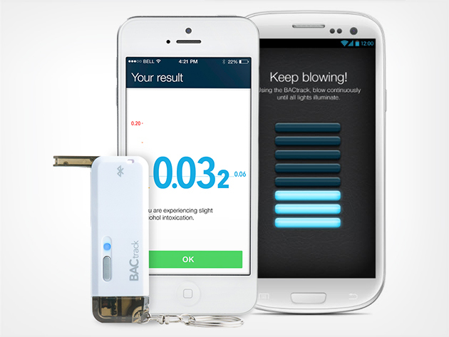 BACtrack Vio Smartphone Breathalyzer - Stay Safe with This Ultra Portable Breathalyzer That Works with Your Phone! 