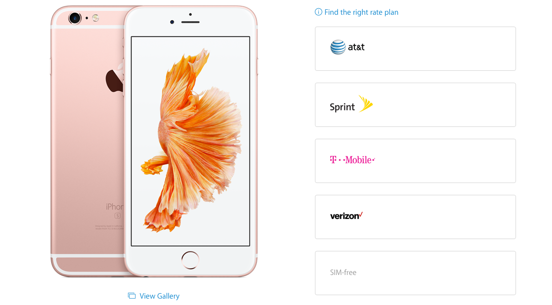 Apple Begins Selling SIM-Free Models of iPhone 6s/6s Plus