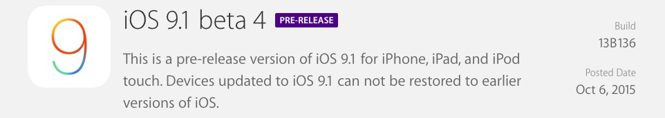 Apple Seeds New Betas of iOS 9.1, tvOS, and Xcode 7.1
