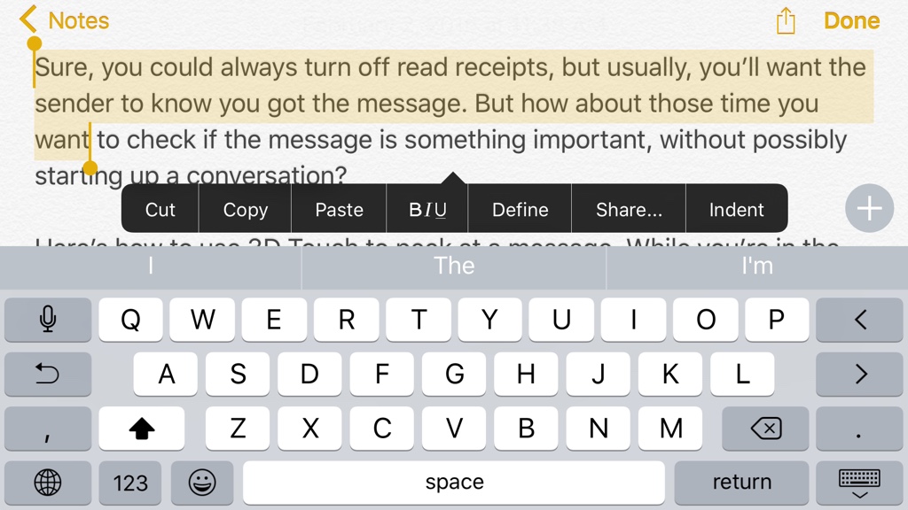 How To: Use Your iPhone 6s/6s Plus Keyboard as a Trackpad to Select and Edit Text