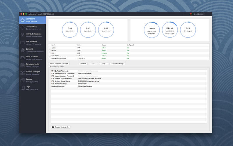 goPanel Offers a Reliable Way to Manage Linux Web Servers Directly from Your Mac's Desktop
