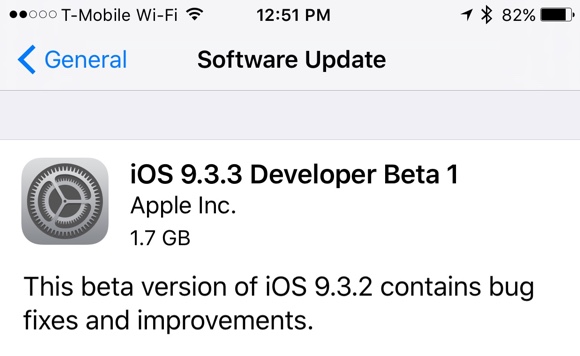 Apple Seeds First Betas of iOS 9.3.3 and OS X 10.11.6 to Developers for Testing