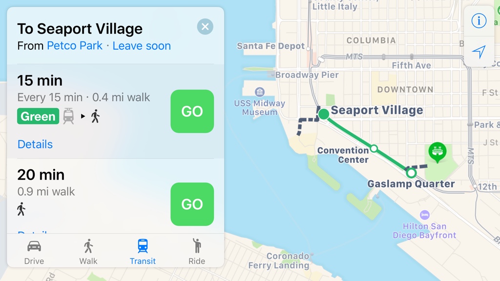 Apple Maps Adds Transit info for Vancouver and San Diego