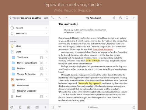 Popular Manuscript Writing App 'Scrivener' Now Available for iOS