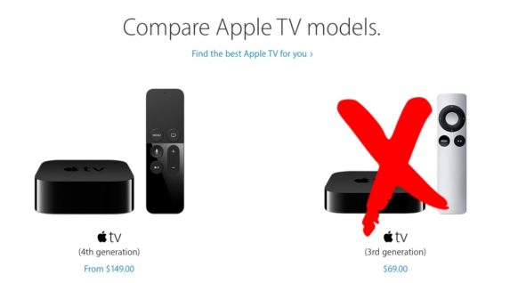Apple Discontinues 3rd-Generation Apple TV, Removes it from Online Store