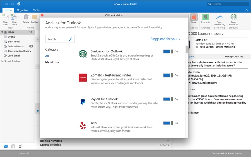 Microsoft to Bring Add-Ins to Outlook 2016 on the Mac