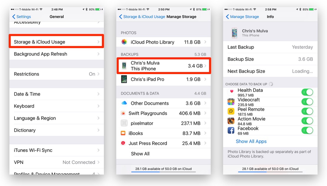 how to backup iphone to icloud from icloud