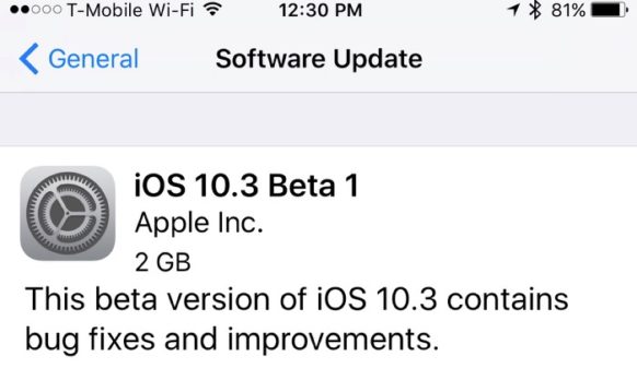 Apple Seeds First Beta of iOS 10.3 to Developers - Includes 'Find My AirPods' Feature