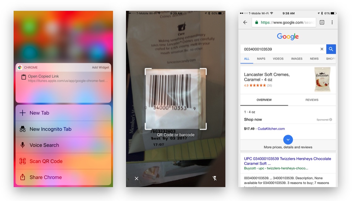 Google Releases Chrome 56 for iOS - Offers QR Code Scanner, Redesigned iPad Tab Switcher Layout