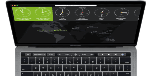 World Clock 1.5 for Mac Offers Touch Bar Timezone Support