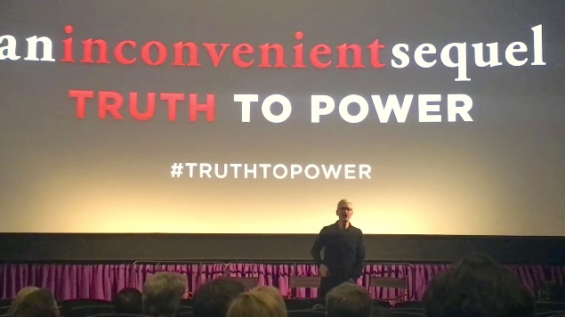 Tim Cook Introduces Al Gore's 'An Inconvenient Sequel: Truth to Power' at Silicon Valley Screening