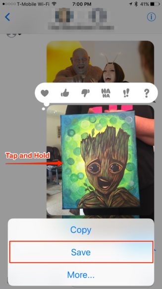 How To Save Photos in the iOS Messages App