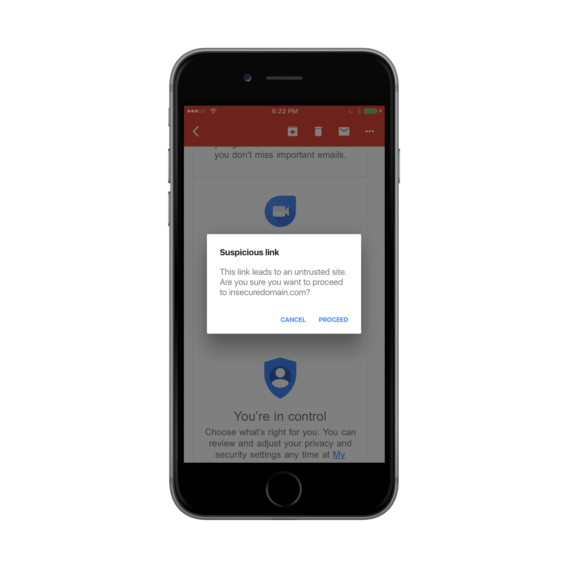Google Debuts Anti-Phishing Feature for iOS Version of Gmail App