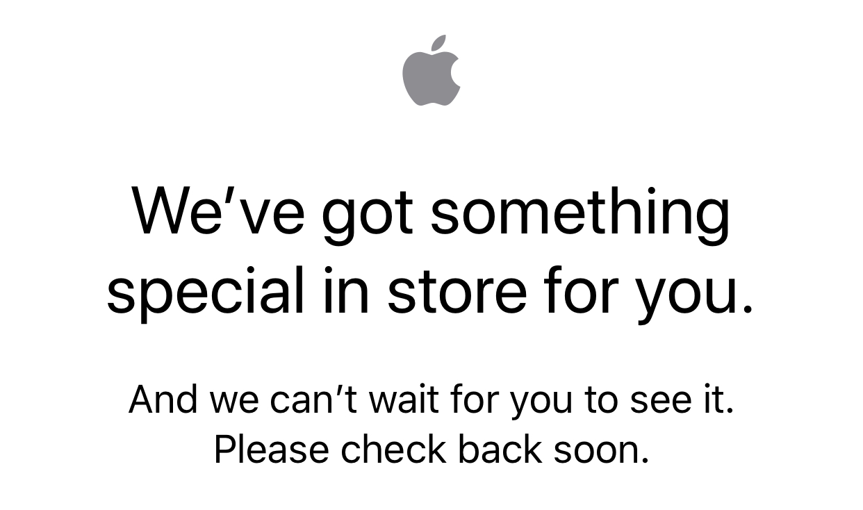 Apple Online Store Shuttered Ahead of Today's iPhone Event