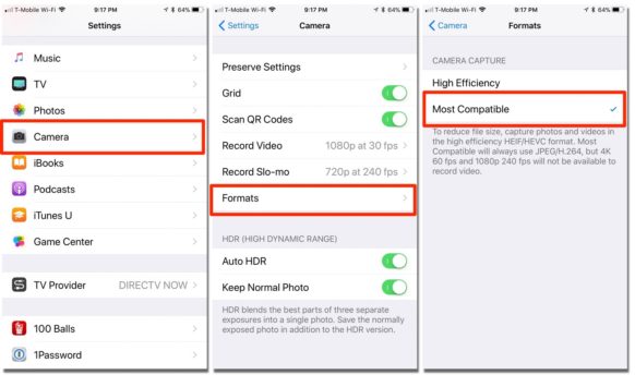 How to Set Your iPhone's Camera Back to Saving Photos as JPEG in iOS 11