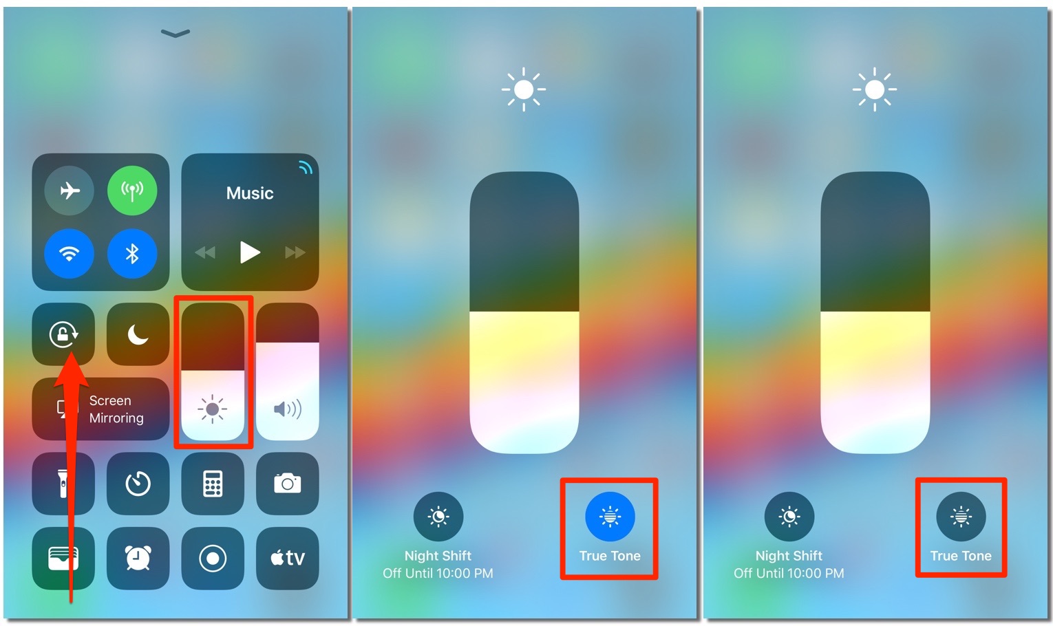 How to Control Your 11 Device's True Tone Display Using Control Center