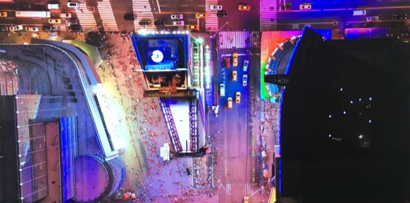 New York arial view of times square