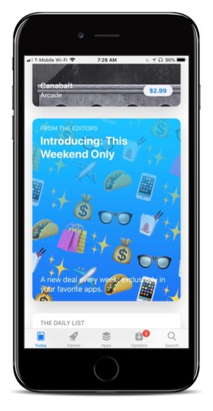 Apple Debuts New 'This Weekend Only' App Deals Feature in App Store