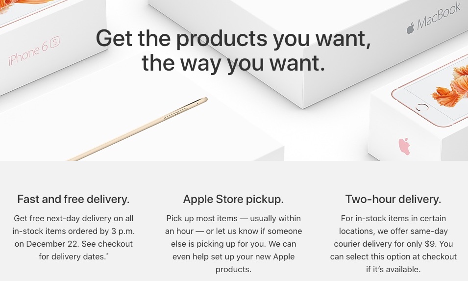 Apple Offers Free Next-Day Delivery of Last-Minute Holiday Gift Purchases
