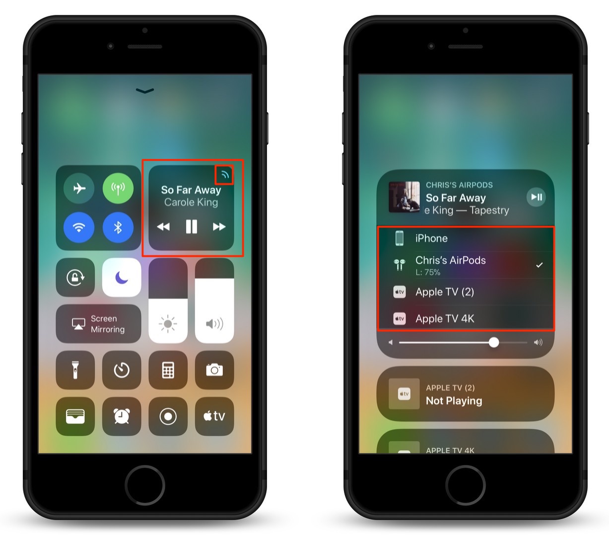 How To Switch Bluetooth Devices in the iOS 11 Control Center