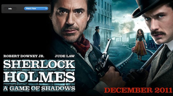 Sherlock Holmes – A Game Of Shadows Trailer Released On iTunes Trailers