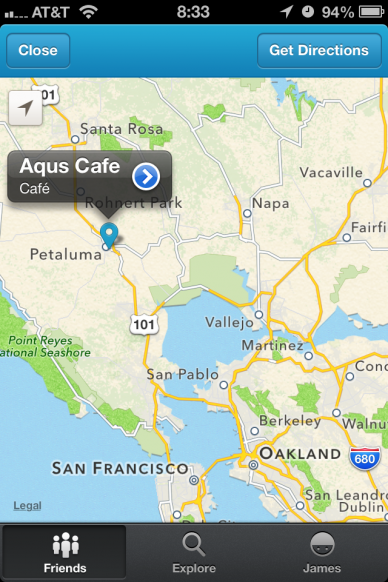 Foursquare may share location data with Apple Maps