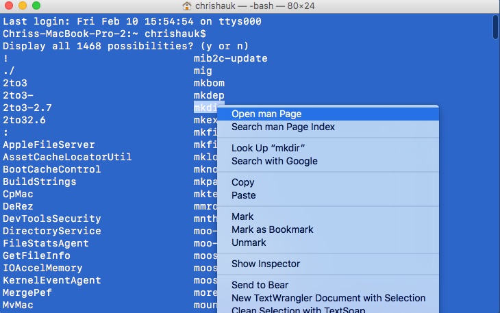 all mac terminal commands