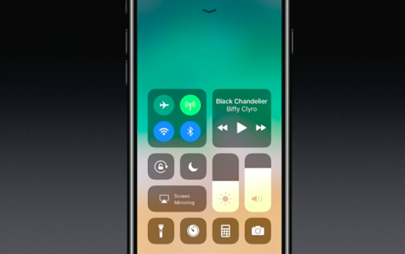 iOS 11 beta Redesigned control center