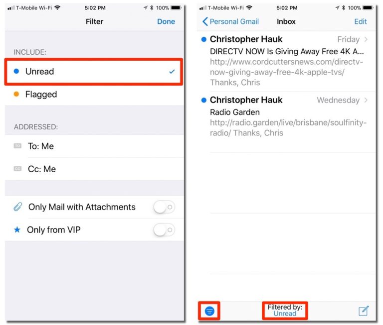 How To View Only Unread Or Flagged Emails In The IOS 11 Mail App On how-to-view-only-unread-or-flagged-emails-in-the-ios-11-mail-app-on