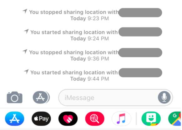 sharing_location_notification_in_messages