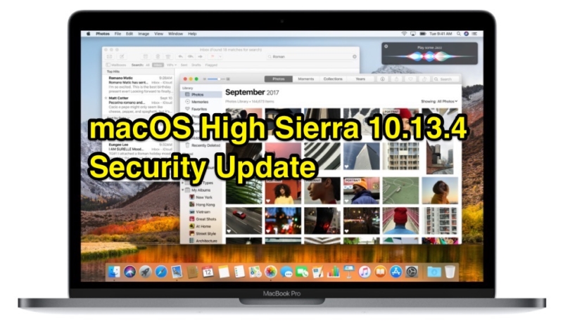 Apple Releases macOS High Sierra 10.13.4 Security Update