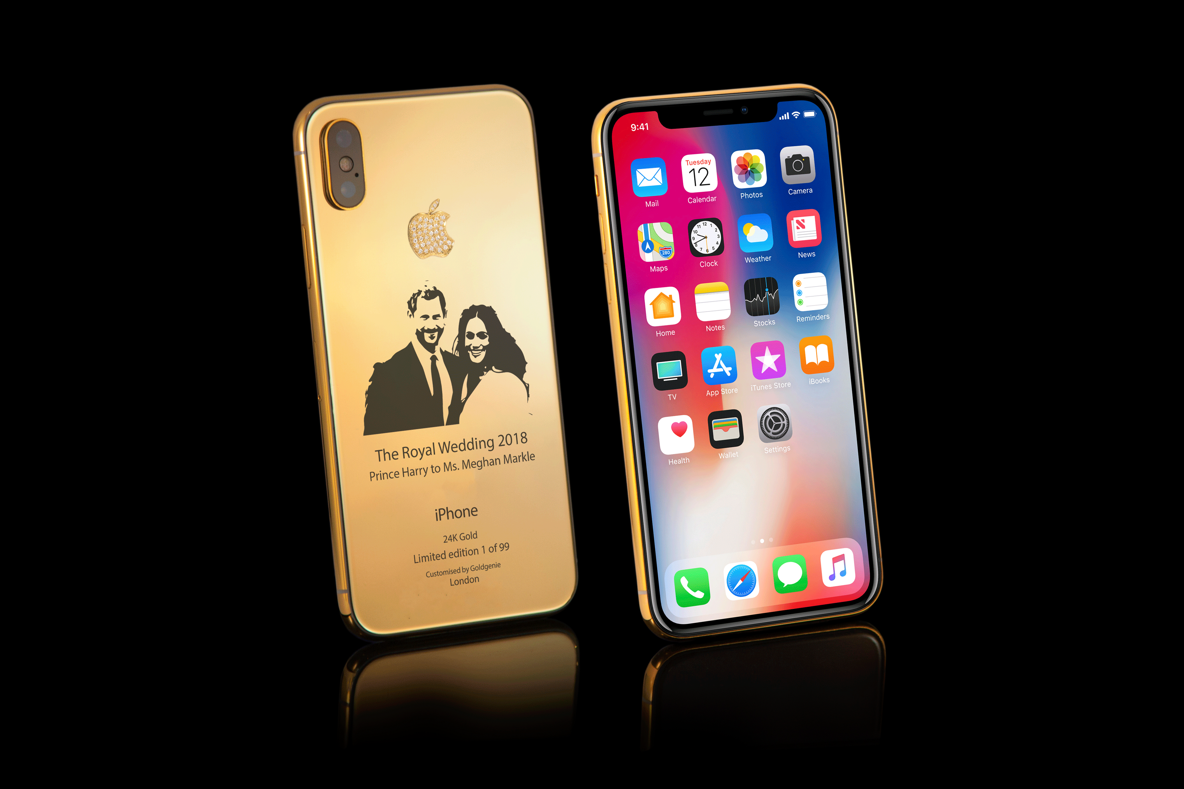 24k Royal Wedding Celebration Cases for Your iPhone X
