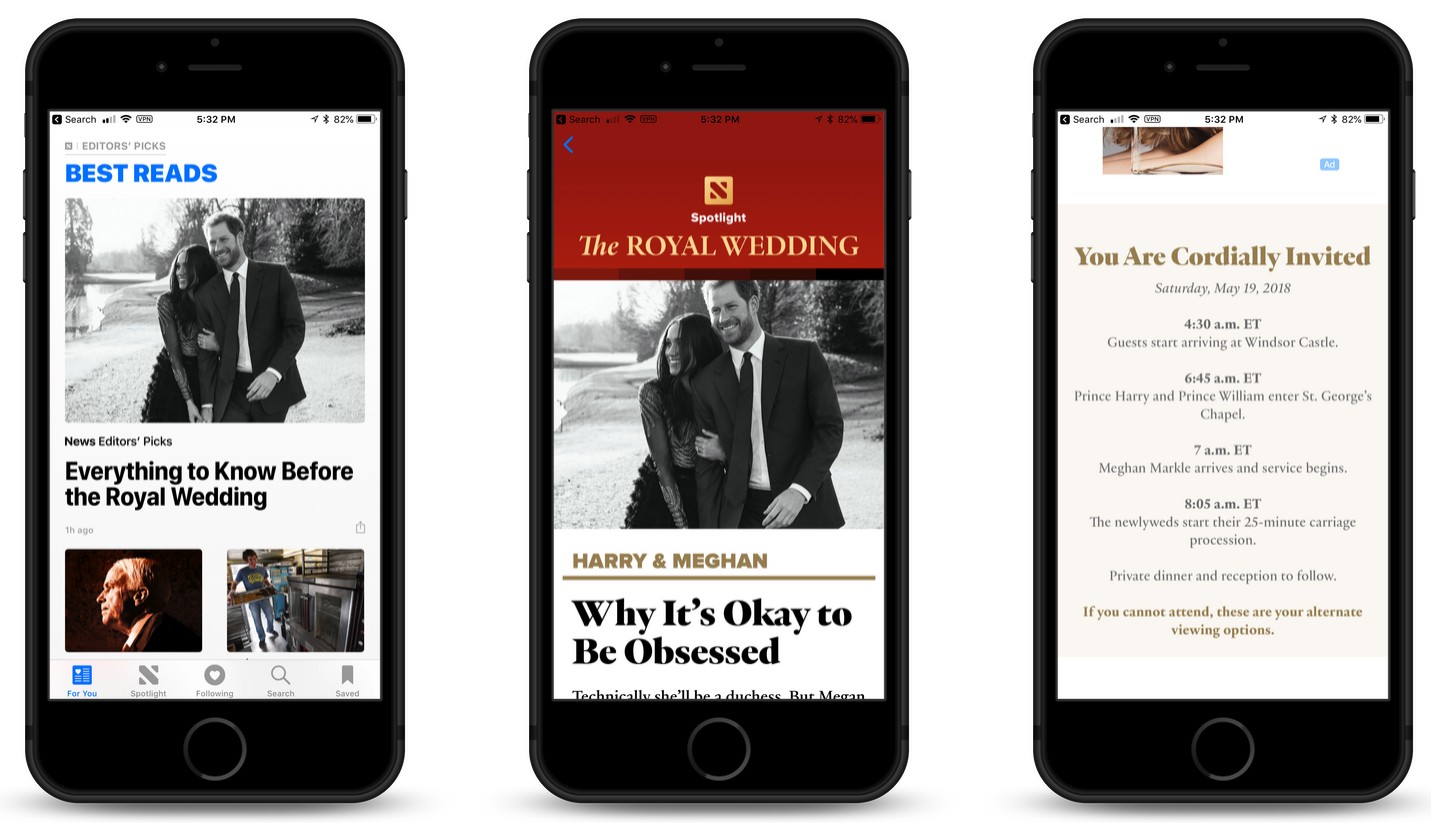 Apple News App Features Special 'Royal Wedding' Section