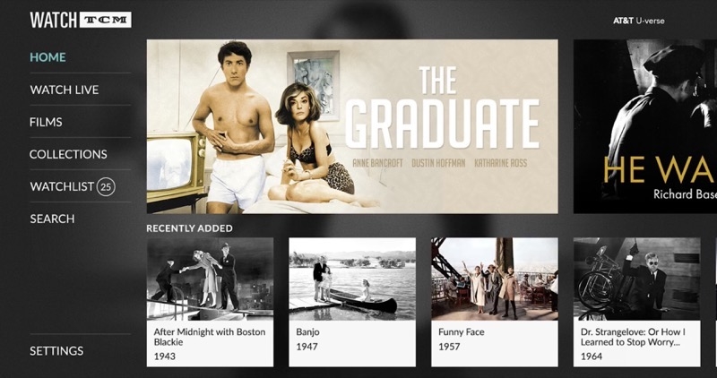Turner Classic Movies Launches ‘Watch TCM’ on Apple TV