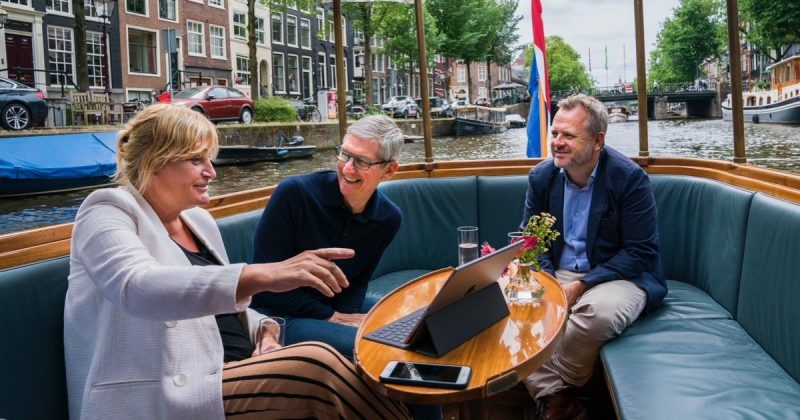 Apple CEO Tim Cook Has a Meet-Up With iPhone Photographer Annet de Graaf in Amsterdam