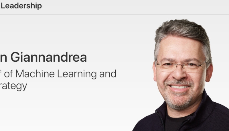Apple Adds  New AI Chief John Giannandrea to Leadership Page