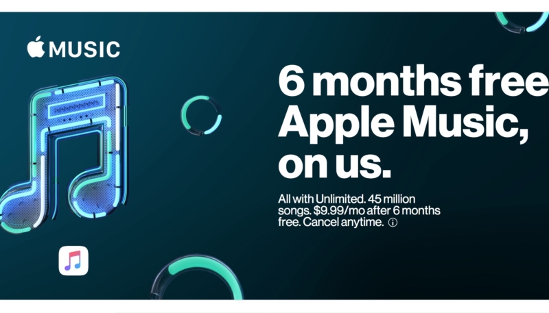 Verizon Gives Unlimited Plan Subscribers Free Six Month Apple Music Subscription