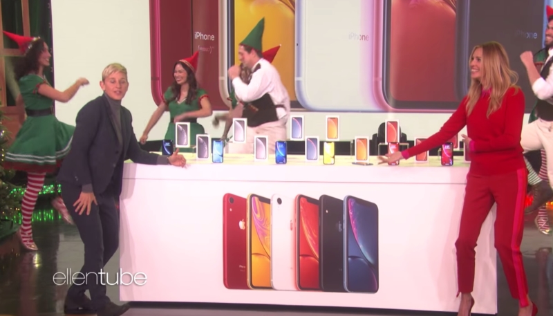 Apple Gives a Free iPhone XR to Ellen Show’s Entire Studio Audience