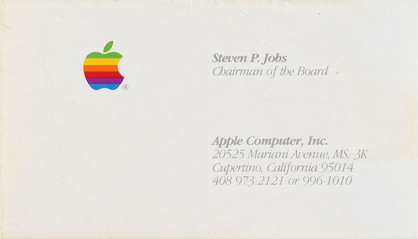 Steve Jobs Apple Business Card Goes for Over $6,200 at Auction