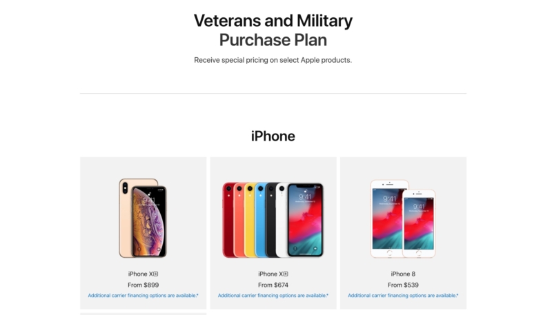 Apple Launches Online Store With 10% Discount for Veterans and Active Military