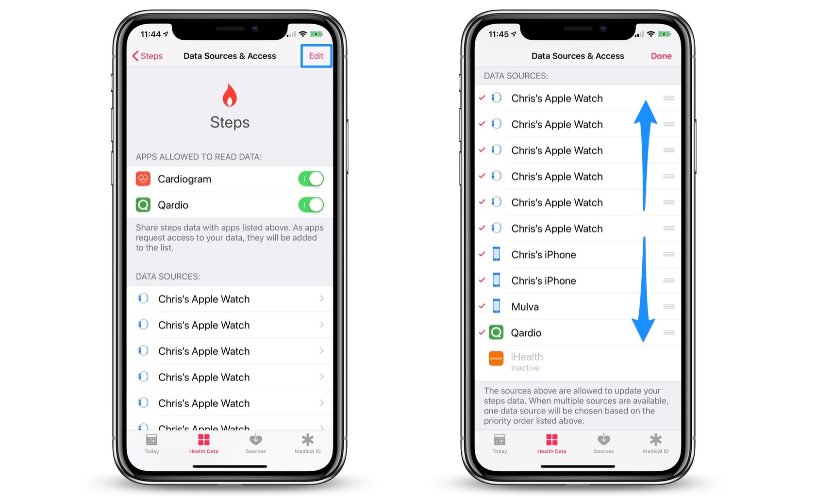 How To Set the Preferred Device to Track Steps in the Health App Between  Your Apple Watch or iPhone - MacTrast