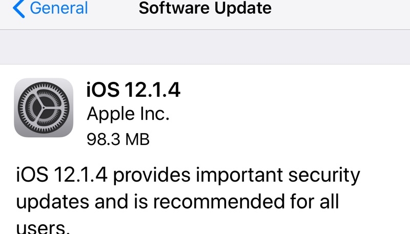iOS 12.1.4 Update Now Available – Fixes Group FaceTime and Newly Discovered Live Photos Vulnerabilities