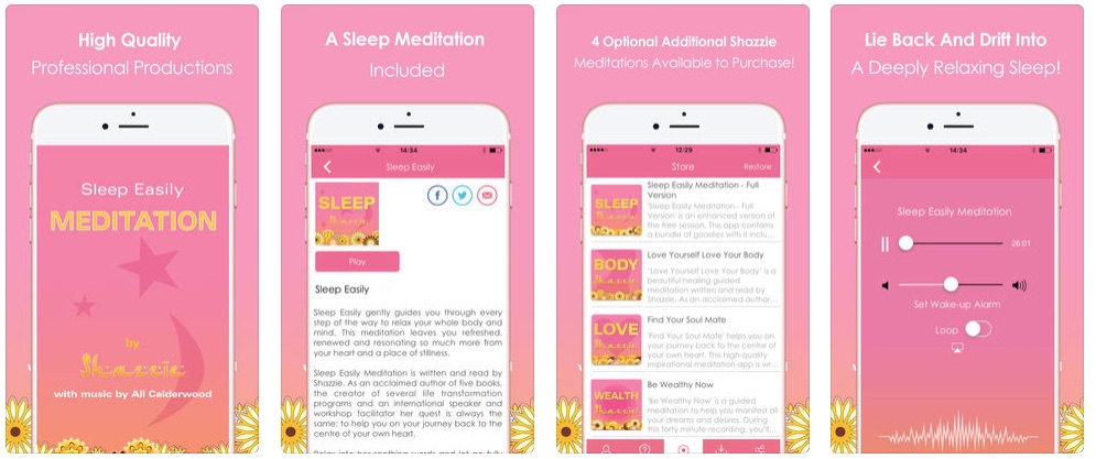 Meditation app affirmation app relaxation app cross platform app music  streaming by Azeebstudio