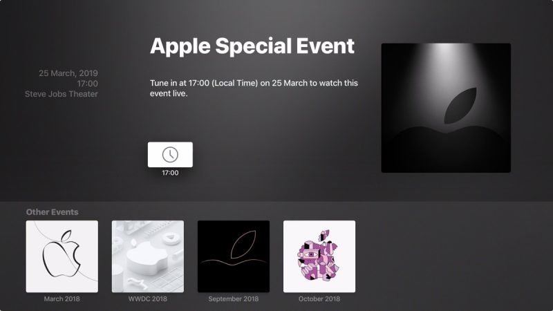 Apple TV Events App Gets an Update Ahead of March 25 ‘It’s Show Time’ Event
