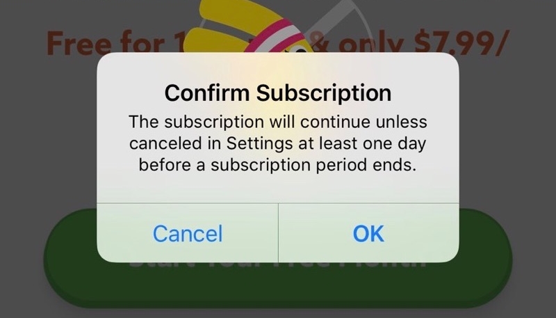 Apple Adds an Extra Confirmation Prompt to In-App Subscription Purchases
