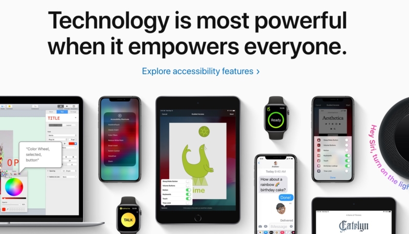 Apple Celebrates Global Accessibility Awareness Day on Front-Page of Website and in iOS App Store