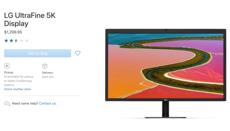 LG UltraFine 5K Display No Longer Available From Apple Store in the U.S.