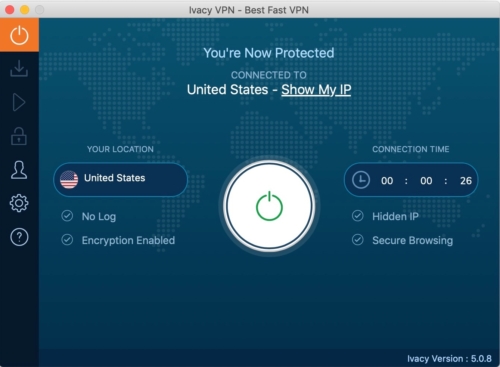vpn_review_macOS_ivacy_app_connected