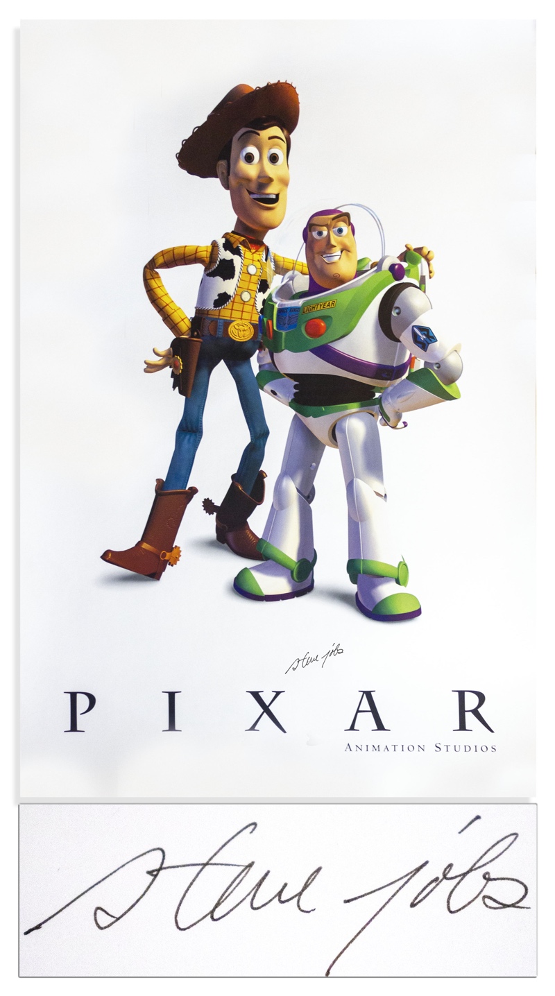 Pixar Animation 'Toy Story' Poster Signed by Steve Jobs up for Auction